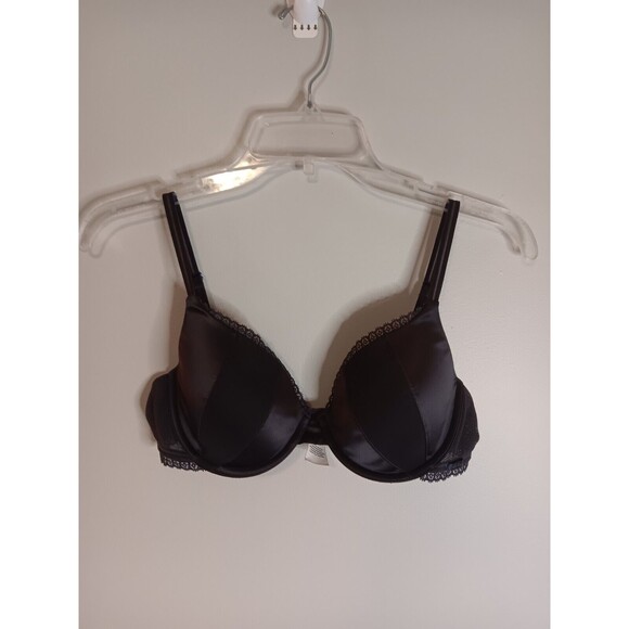 Calvin Klein Other - Calvin Klein Smashing Matte + Shine Demi Bra Black Sz 36B Underwire Light Padded